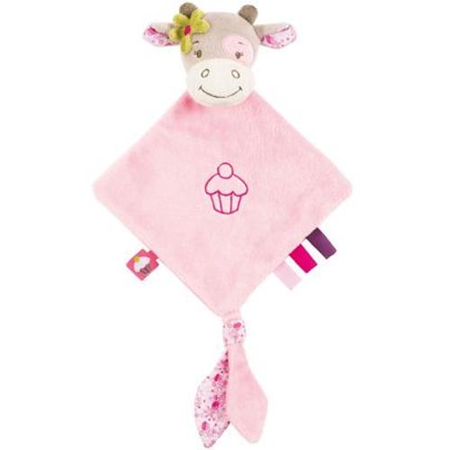 Doudou Mini Vache Noeud Pour Attache Tetine Sucette Manon & Alizée Mini Doudou Nattou