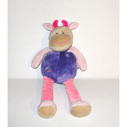 Doudou Vache Multicolore Peluche Doukidou 38 Cm