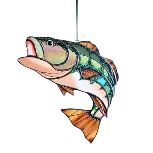 Attrape-soleil en forme de poisson de bar, pendentif en acrylique, Station indépendante, nouveau produit, pendentif créatif (lot Minimum de 5)
