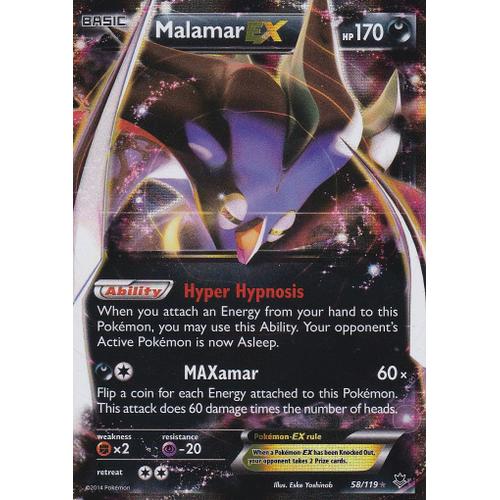 Carte Pokemon - Malamar Ex ( Sepiatroce ) - 58/119 - Vigueur Spectrale - Ultra Rare - Version Anglaise -