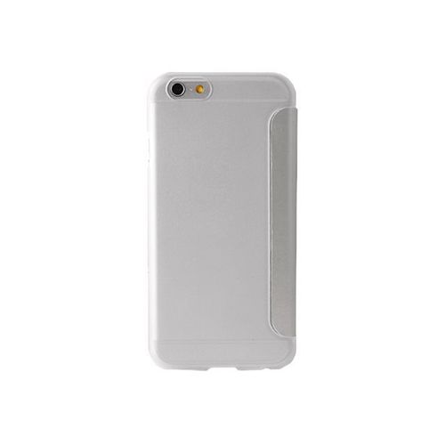 Puro Booklet Crystal - Étui À Rabat Pour Téléphone Portable - Polycarbonate, Cuir Écologique - Argent