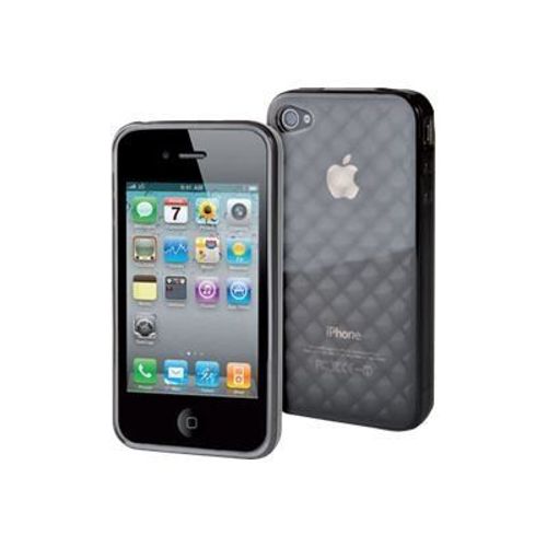 Muvit Customline - Coque De Protection Pour Téléphone Portable - Anthracite - Pour Apple Iphone 4