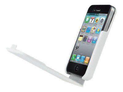 Muvit Customline Snow Clip - Coque De Protection Pour Téléphone Portable - Polyuréthane - Blanc - Pour Apple Iphone 4