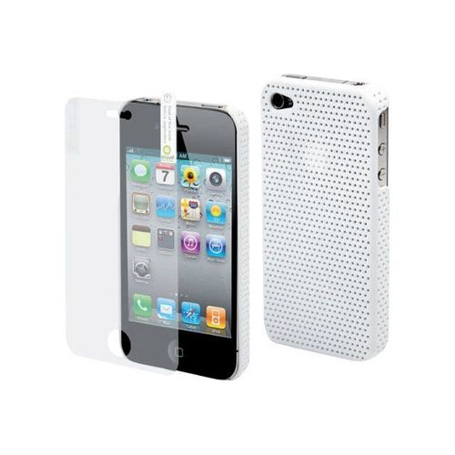 Muvit Customline Sport Back - Étui Rigide Pour Téléphone Portable - Blanc - Pour Apple Iphone 4