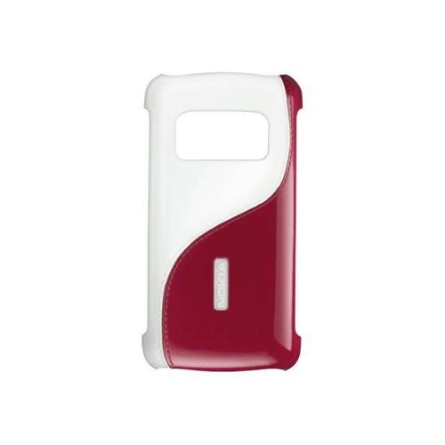 Nokia Cc-3010 - Coque De Protection Pour Téléphone Portable - Cuir - Blanc, Bordeaux - Pour Nokia C6-01