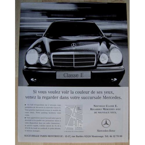 Publicité Papier - Voiture Mercedes Classe E De 1995