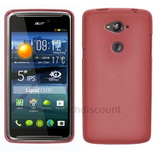 Housse Etui Coque Pochette Silicone Gel Fine Pour Acer Liquid E600 + Film Ecran - Rose