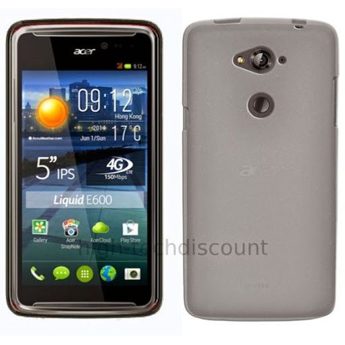 Housse Etui Coque Pochette Silicone Gel Fine Pour Acer Liquid E600 + Film Ecran - Blanc Transparent