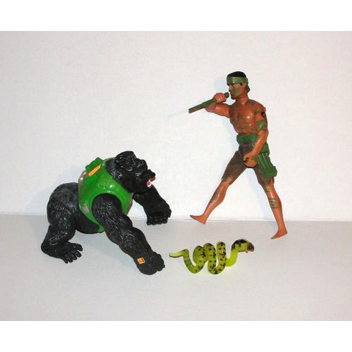 Action Man Jungle Figurines Jouet Sonore Gorille Et Serpent + Action  Man Jungle Sarbacane Hasbro