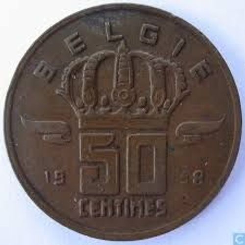 50 Centimes Belge 1958
