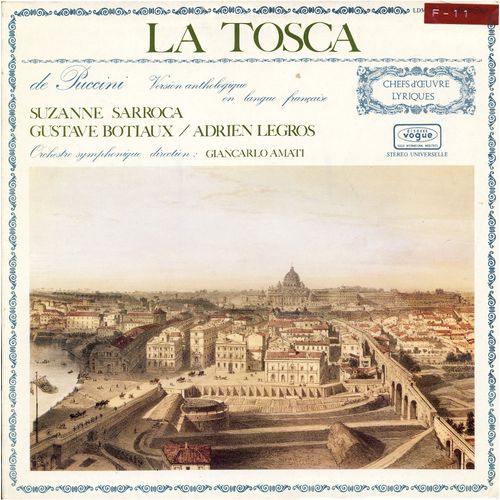 Giacomo Puccini :  La Tosca (Version Anthologique En Français) (Vogue      Ldm 30133))