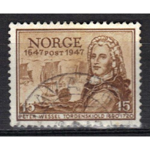 Norvege 1947 : Amiral Tordenskjold - Timbre Oblitéré