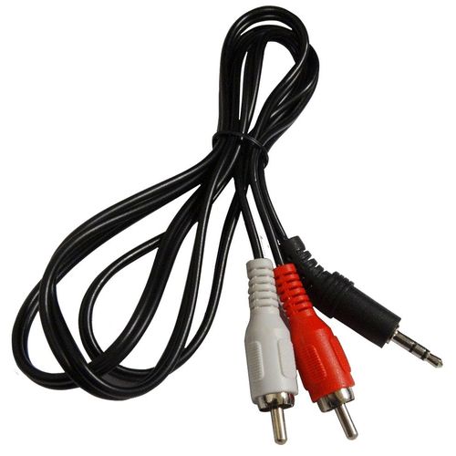 Aerzetix: 1.2m Câble cordon adaptateur jack stéréo - RCA phono audio mâle-mâle 120cm