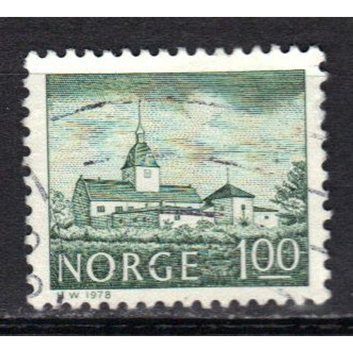 Norvege 1978 : Monument : Austrat, Manoir (1650) - Timbre Oblitéré