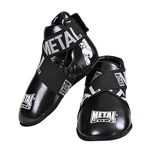 Metal Boxe Protège-Pieds Noir Taille L