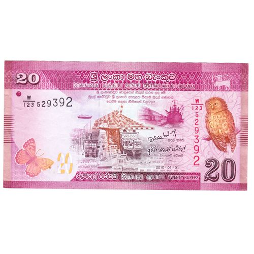 Billet 20 Roupies Sri Lanka, 2010