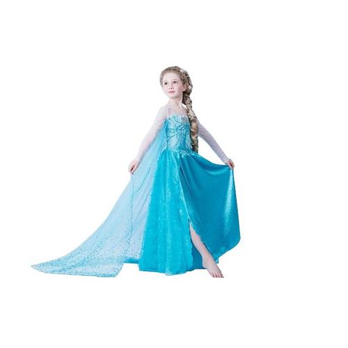 Superb Robe gants bleu elsa la reine des neiges grande taille