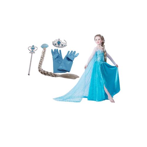 Bonne Idée Pour Mardi Gras, Robe Elsa Fr 34 Avec 4 Accessoires Ressortie, Pour Adolescente De 12 À 14 Ans Envoie Immédiate Qualité Anniversaire Soirée Fête