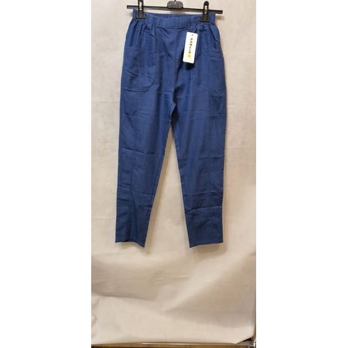 Pantalon Fin Bleu Femme Go Pomelo Paris Taille Xl