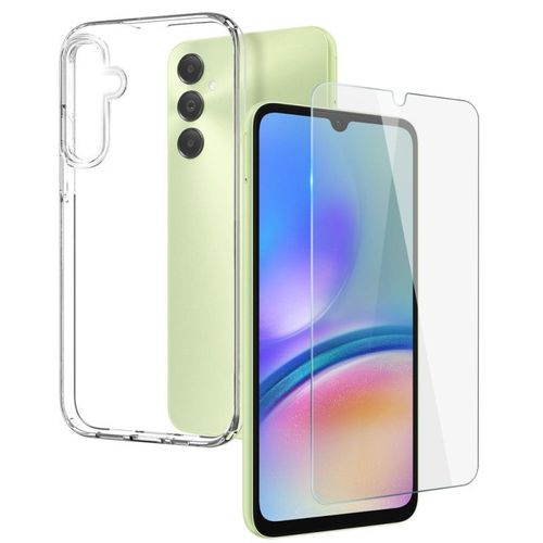 Hqselection® Coque Pour Samsung Galaxy A05s Transparente Silicone En Gel Tpu Souple + 2 Verre Trempé Film Protection Écran - Anti Rayures - Ultra Résistant Dureté 9h