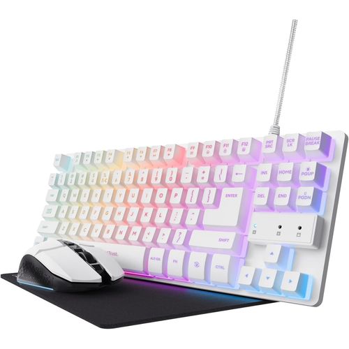Trust GXT 794W clavier Souris incluse USB QWERTY Italien Blanc
