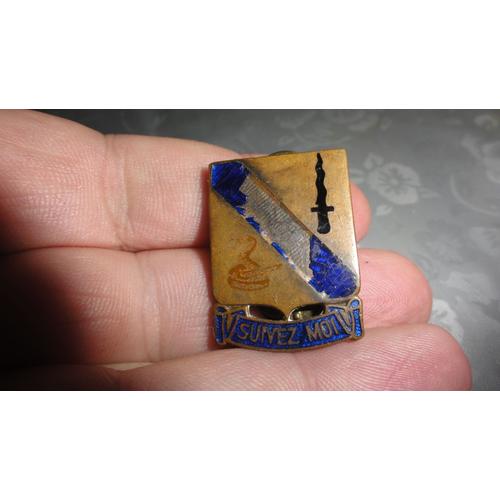 Insigne Us Army Suivez Moi 14th Armored Cavalry Regiment 2 Iéme Guerre Mondiale