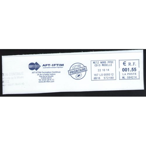 France Ema Empreinte Postmark Aft-Iftim Formation Transport Logistique 57070 Metz