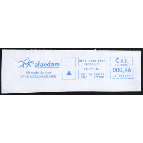 France Ema Empreinte Postmark Afaedam Aide Aux Enfants Déficients 57160 Moulins Lès Metz