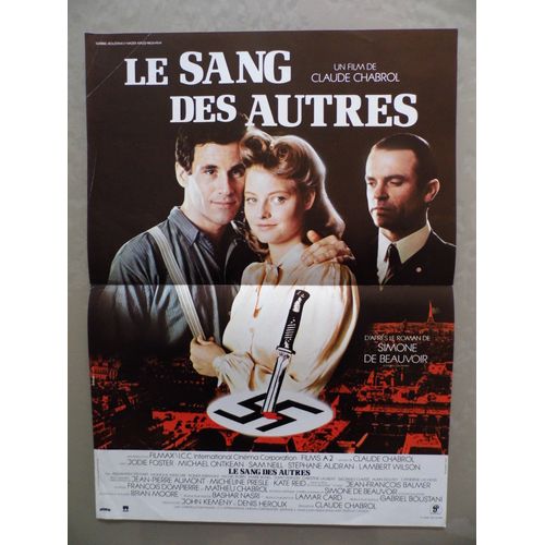 Jodie Foster- Le Sang Des Autres- Affiche Originale 40/60 Cm Du Film De Chabrol