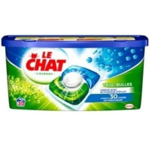 Lessive Capsules Lechat l'expert Trio-bulles x30