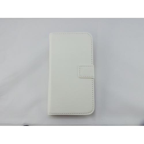 Etui Folio Articulé Porte Carte  Blanc Pour Samsung S4 I9500