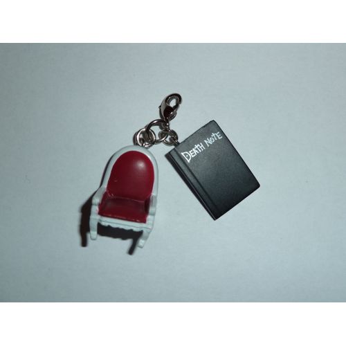 Strap Porte-Clé De Collection Rare Manga Death Note : Livre Et Fauteuil De L (Ryuzaki)