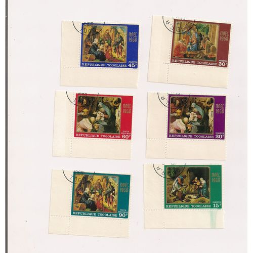 Togo- Série De 6 Timbres Oblitérés- Arts- Noël 1968