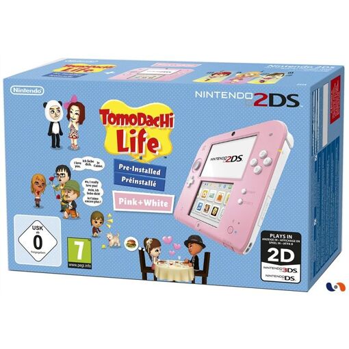 Nintendo 2DS rose et blanc - Pack Tomodachi Life