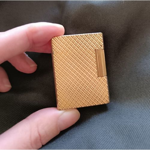 Joli Briquet Dupont Ligne 1 Plaqué Or