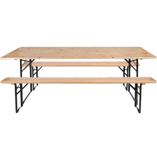 Ensemble Table Et 2 Bancs De Jardin Brasserie