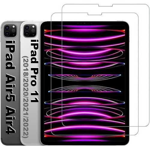 Lot De 2 Protection Écran Compatible Ipad Pro 11-Pouces (2022/2021/2020/2018),Ipad Air 5/4 10,9-Pouces Ghl Tech