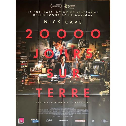 20 000 Jours Sur Terre - Affiche Originale De Cinéma - Format 120x160 Cm -Un Film De Iain Forsyth, Jane Pollard Avec Nick Cave, Susie Bick, Warren Ellis, Darian Leader - Année 2014 Vingt Mille / 20000
