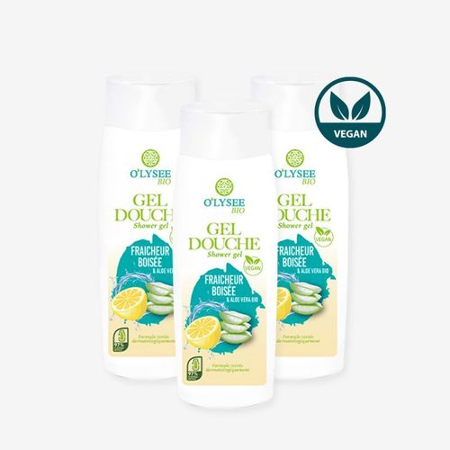 Pack De 3x250ml Gel Douche Bio Fraicheur Boisee O'lysee Op3gdbfb 