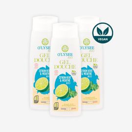 Pack De 3x250ml Gel Douche Bio Citron Vert & Menthe O'lysee Op3gdbcvm 