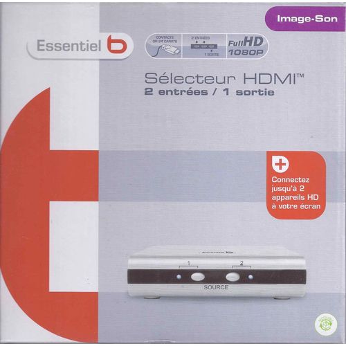 SELECTEUR HDMI 2 entrées / 1 sortie