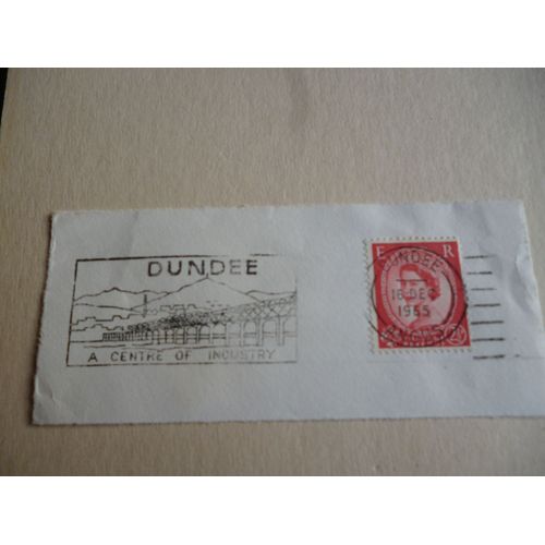 Timbre"Royaume-Uni: Reine Elisabeth".1965 Plus La Flamme De Dundee".