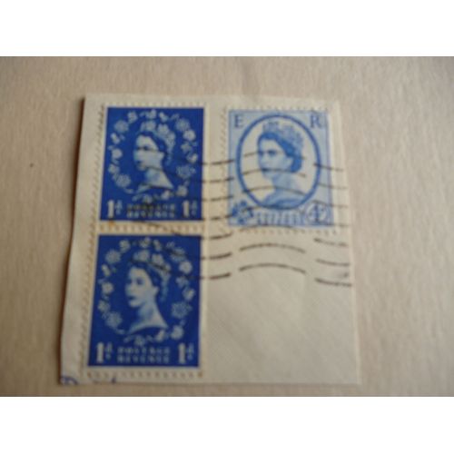 Lot De 3 Timbres Différents"Royaume-Uni :Reine Elisabeth".
