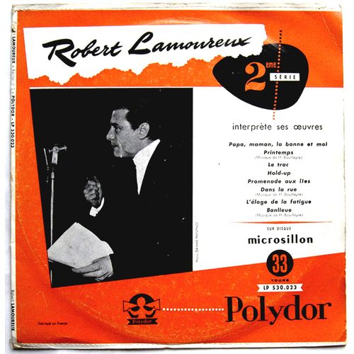 Robert Lamoureux / 2ème Série / Lp 25cm Original Biem De 1954, 1ère Édition Polydor Pochette Cousue / Papa Maman La Bonne Et Moi, Hold-Up, Le Trac, Etc.