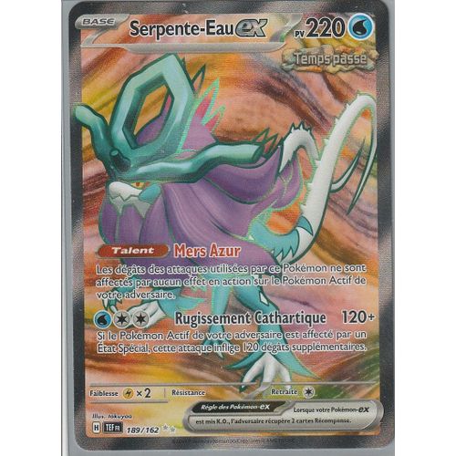 Carte Pokémon - Serpente- Eau Ex - 189/162 Secrète-Rare - Ev5 Forces Temporelles Sous Sleeve - Choupine50