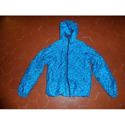 Parka À Capuche Imprimé Bleu Quechua