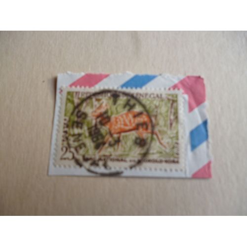 Timbre "Sénégal:Gazelle:Parc National Niokolo Koba".1964.