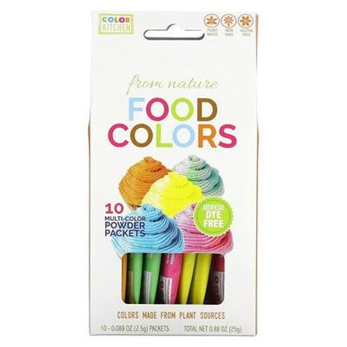 Colorkitchen Colorants Alimentaires D'origine Naturelle, Multicolore, 10 Sachets De Couleur, 2,5 G Pièce