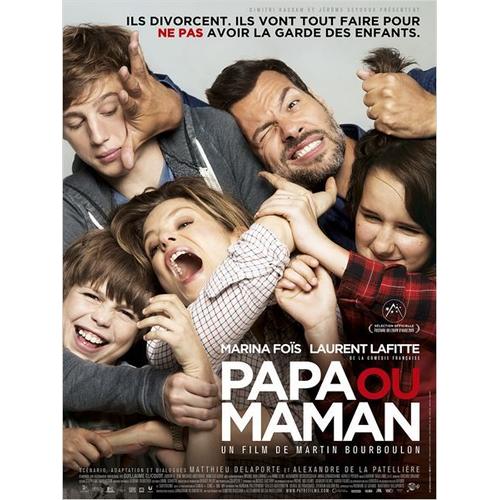 Papa Ou Maman -Véritable Affiche De Cinéma Pliée-Format 120x160 Cm-De Martin Bourboulon Avec Marina Foïs, Laurent Lafitte, Alexandre Desrousseaux, Anna Lemarchand, Achille Potier, Judith El Zein- 2015