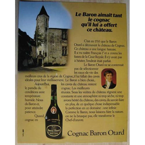 Publicité Papier - Cognac Baron Otard De 1980